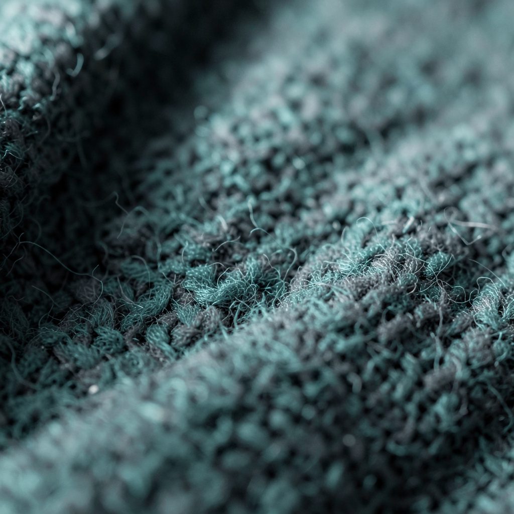 Extreme close-up of charcoal grey felted wool, dense and matte, with a soft pillowy surface texture catching low raking light.